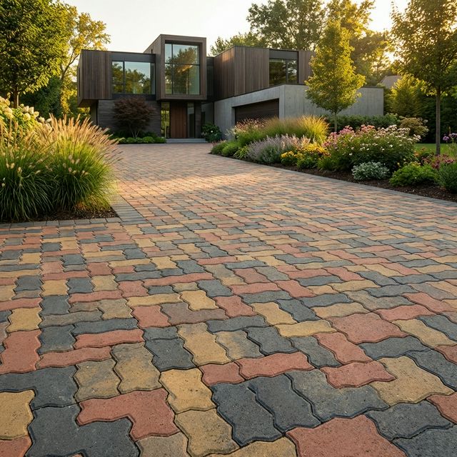 Decorative Zigzag Paver Tiles